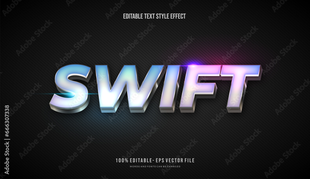 Modern Gradient bright color with futuristic theme mockup text. Editable 3d text effect styles