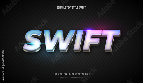 Modern Gradient bright color with futuristic theme mockup text. Editable 3d text effect styles
