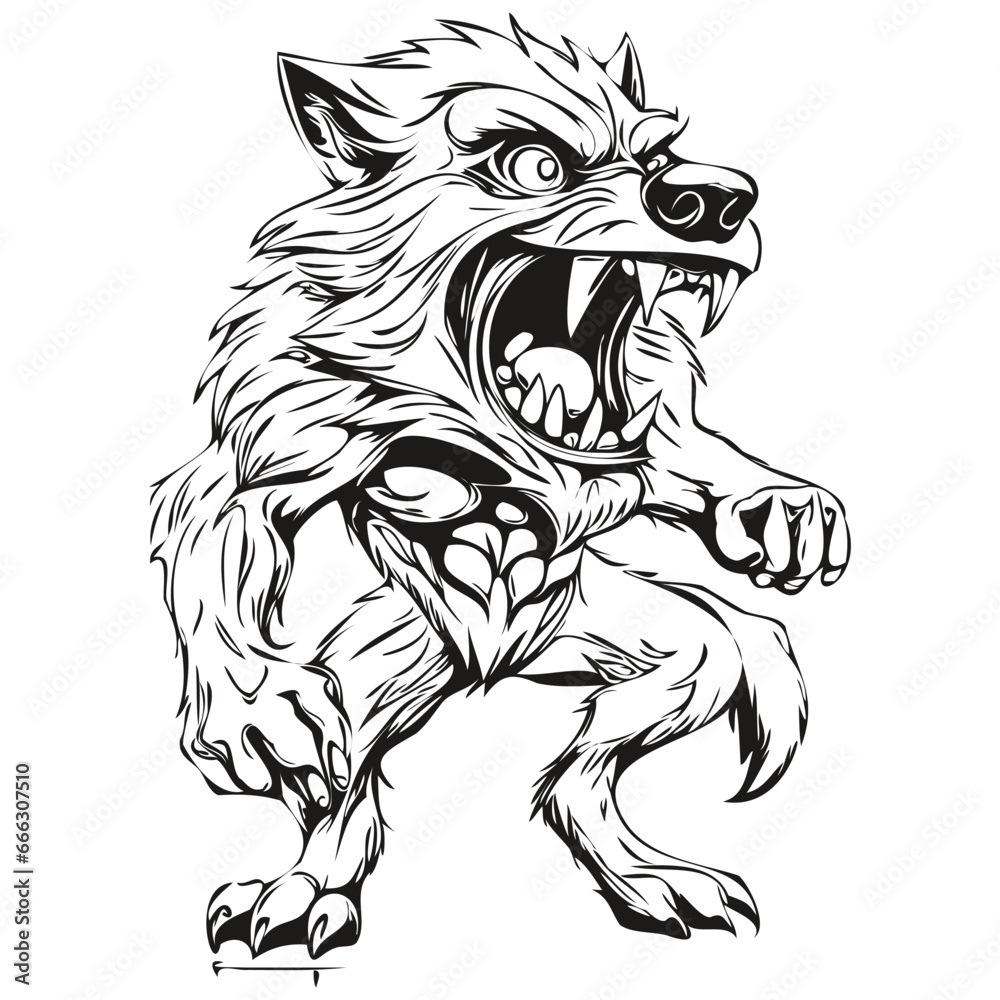 Obraz premium Black and White Phantasmal Shapeshifting in Vector