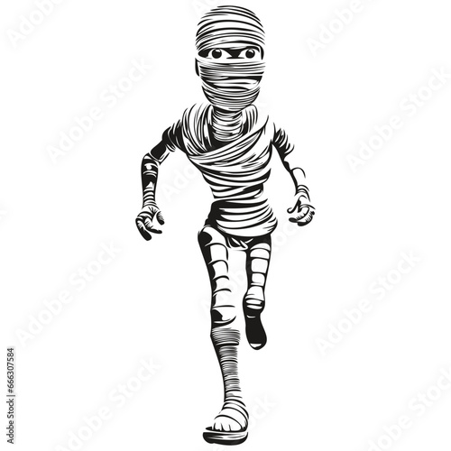 Classic Mummy in Vector for Halloween Designs