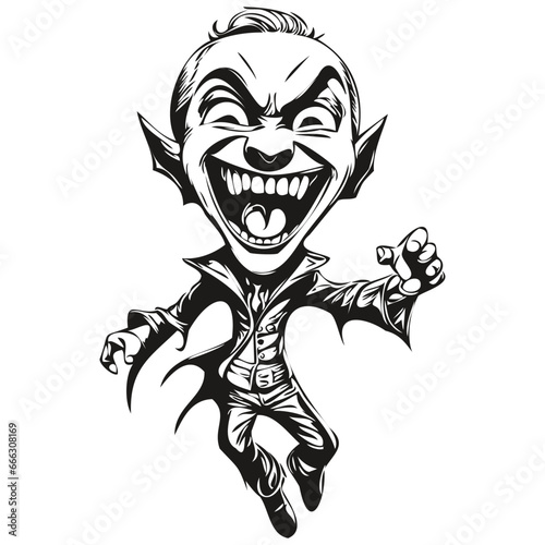 Haunting Count Dracula in Vector for Spooky Image