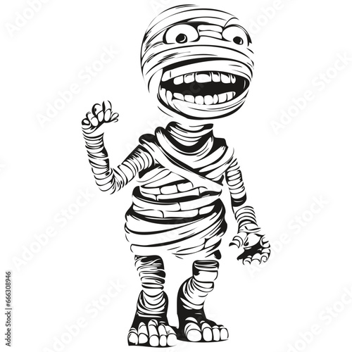Mummy Vector for Halloween-Themed Art