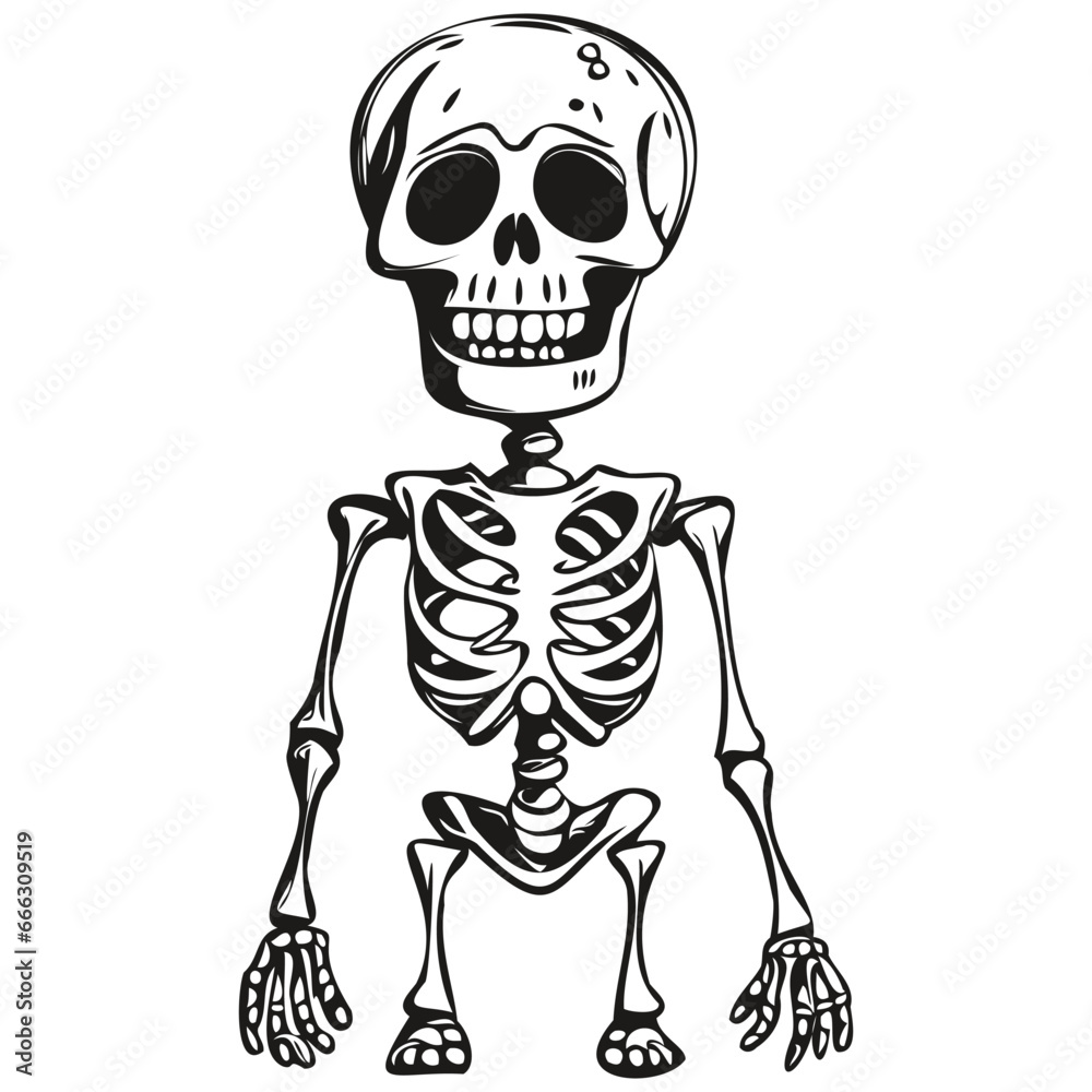 Transparent Halloween Entity of a Skeletal Presence Transparent Halloween Entity of a Skeletal Presence