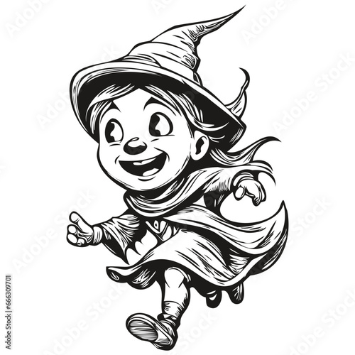 Transparent Image of a Halloween Witch Reflection for Halloween Scene