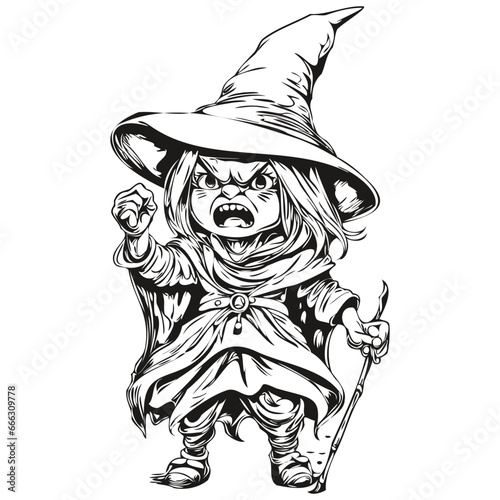 Transparent Image of a Witch for Halloween