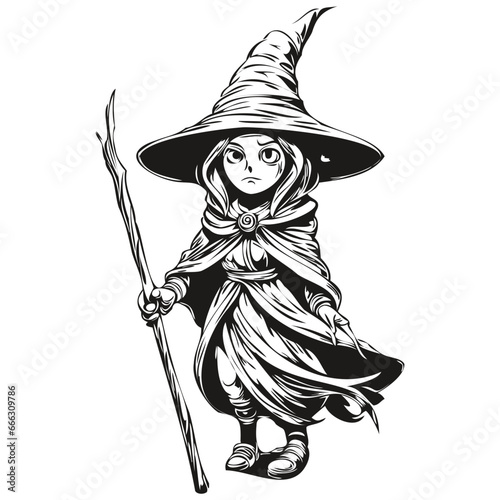 Transparent Image of a Witch
