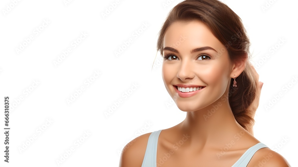 portrait of young happy woman portrait of young happy woman