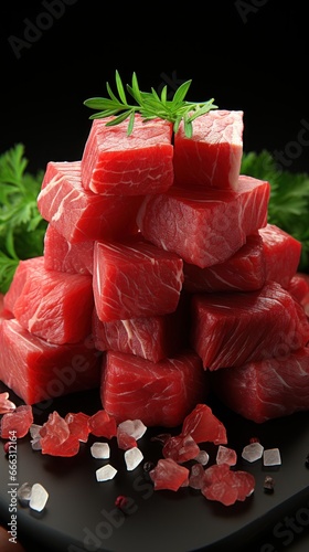 raw meat with vegetables