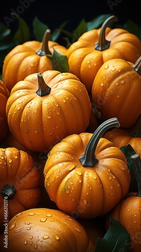 pumpkins on the ground