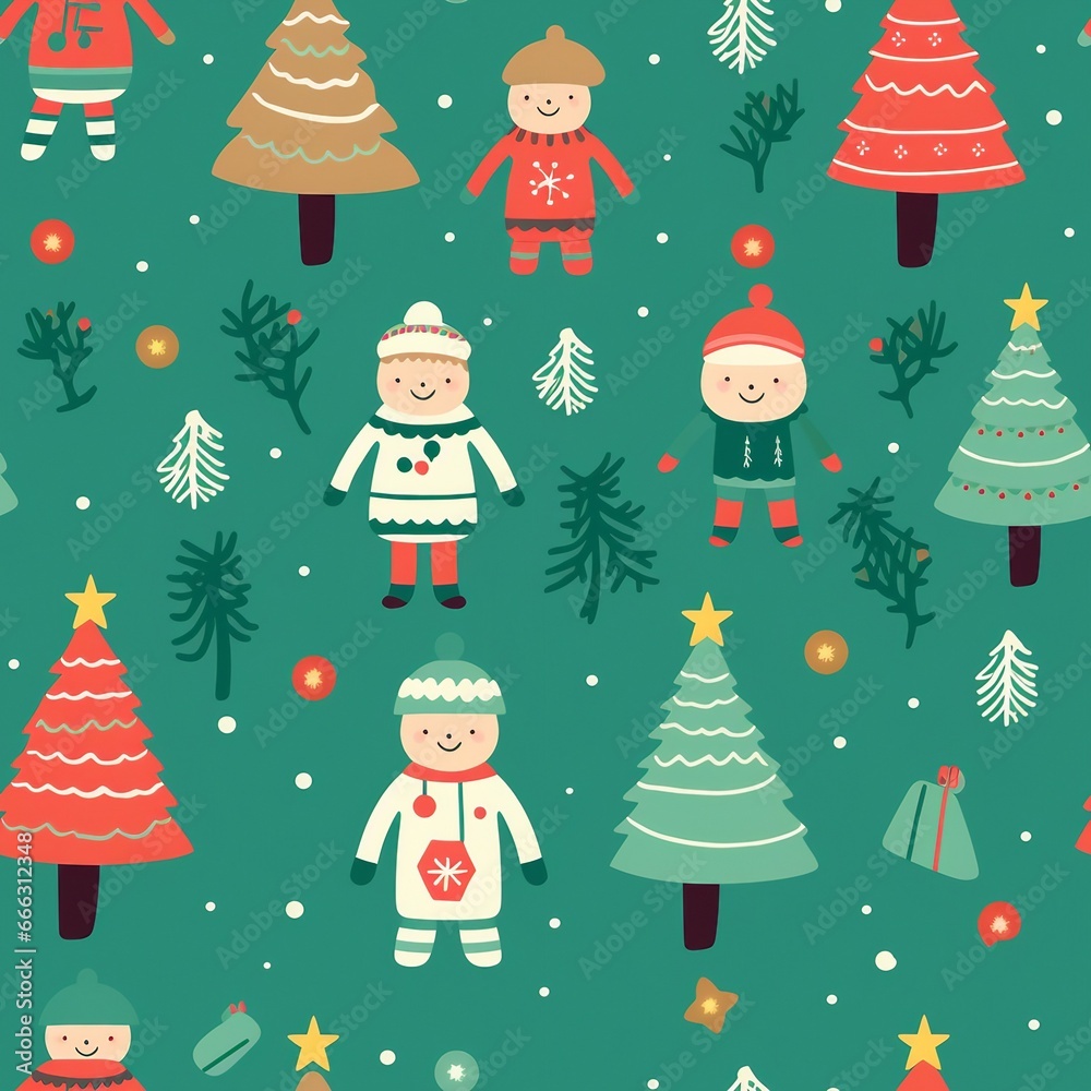 Cheerful Child's Wardrobe Background Christmas Tree Background