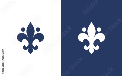 Obraz fleur de lis heraldic icon design template