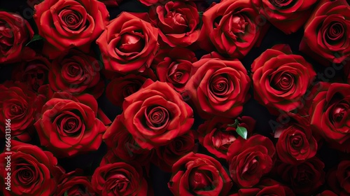 Red roses Romantic background Mother s Day or Valentines