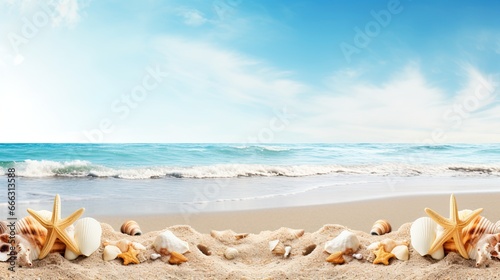 Summer on tropical sea sandy beach