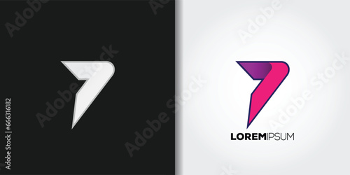 modern number 7 logo