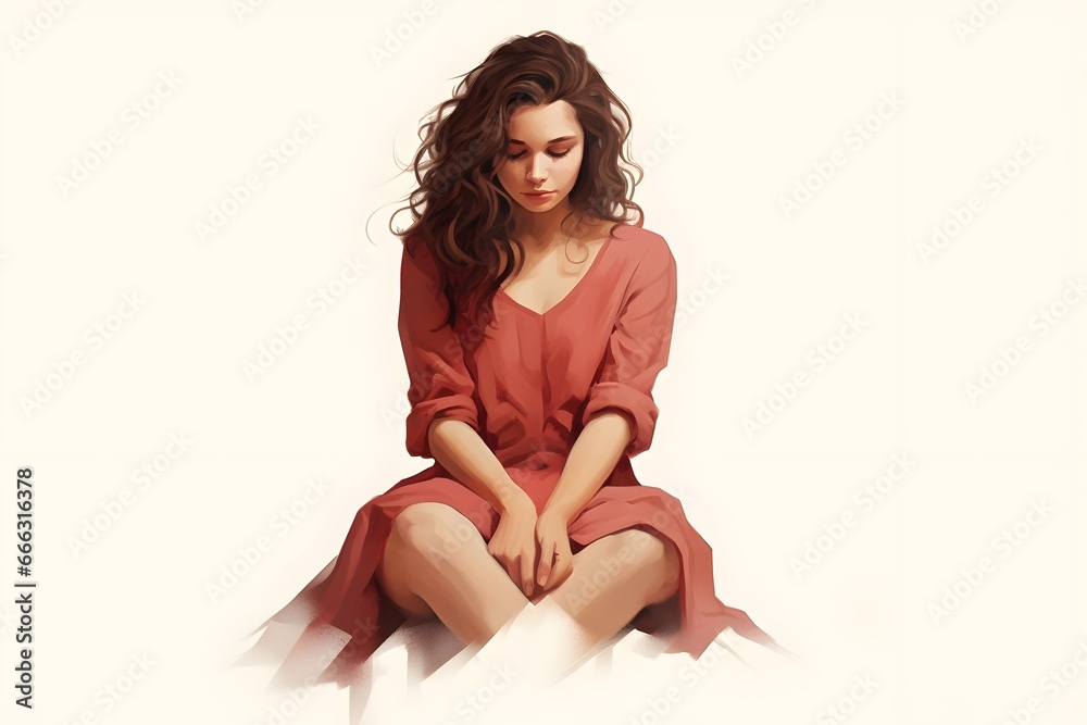 Woman sitting background Woman sitting background