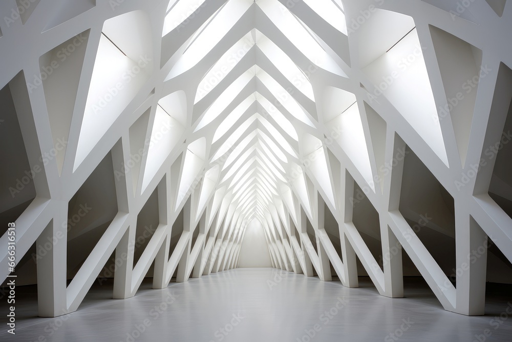 Obraz premium Abstract white grey concrete architecture building