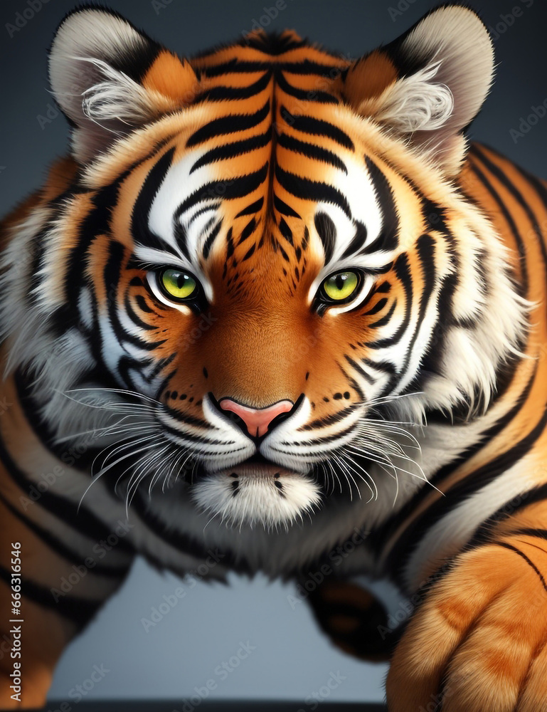 tiger on a black background tiger on a black background