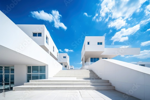 Abstract white grey concrete architecture building