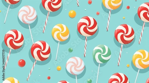 A colorful array of candy canes, lollipops, and gumdrops