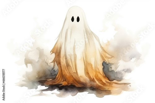 Watercolor design ghost photo