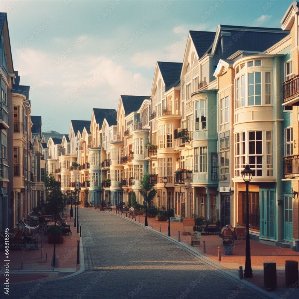 Obraz premium street in the town