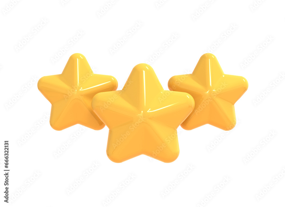Star icon isolated on white background. 3D render illustration Star icon isolated on white background. 3D render illustration