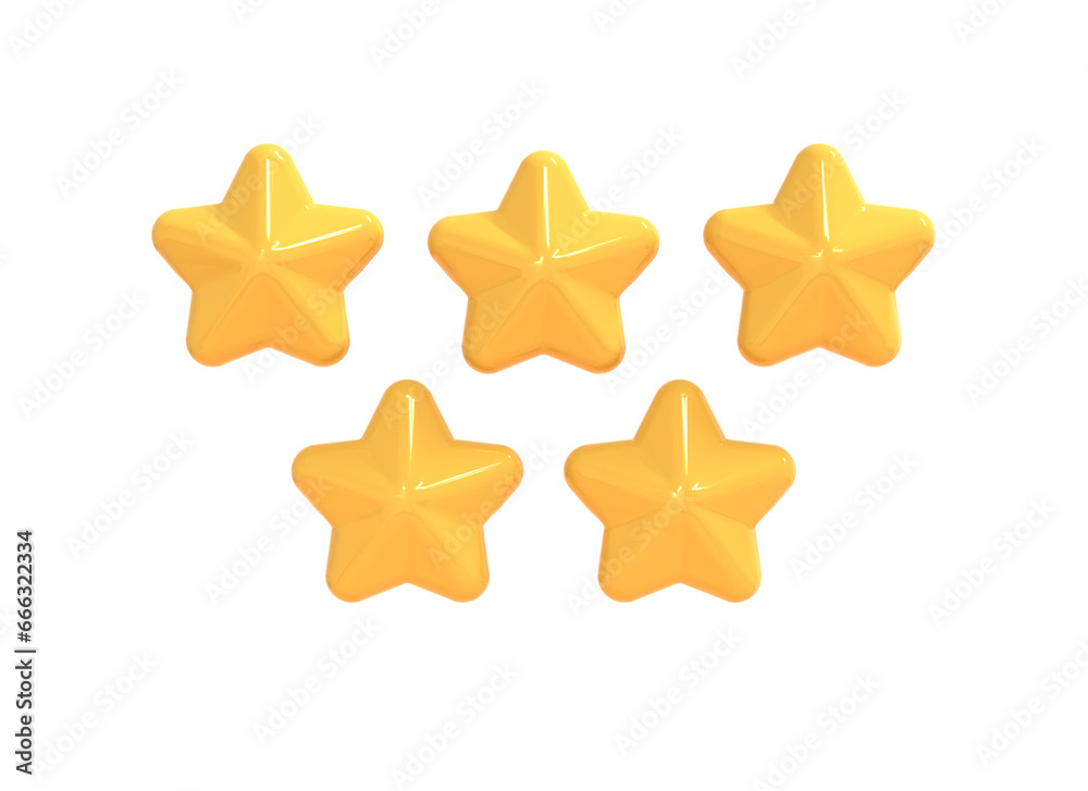 Star icon isolated on white background. 3D render illustration Star icon isolated on white background. 3D render illustration