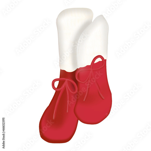 red sock isolated on white background