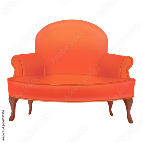 red leather armchair