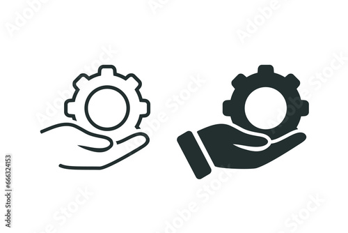 Hire job symbol. Illustration vector