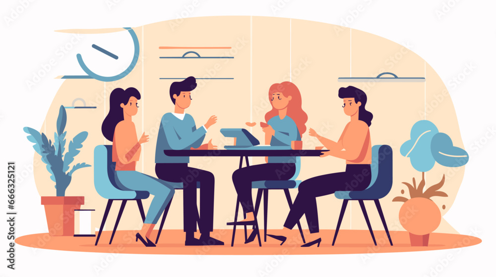 Concept vector illustration of business meeting. Concept vector illustration of business meeting.