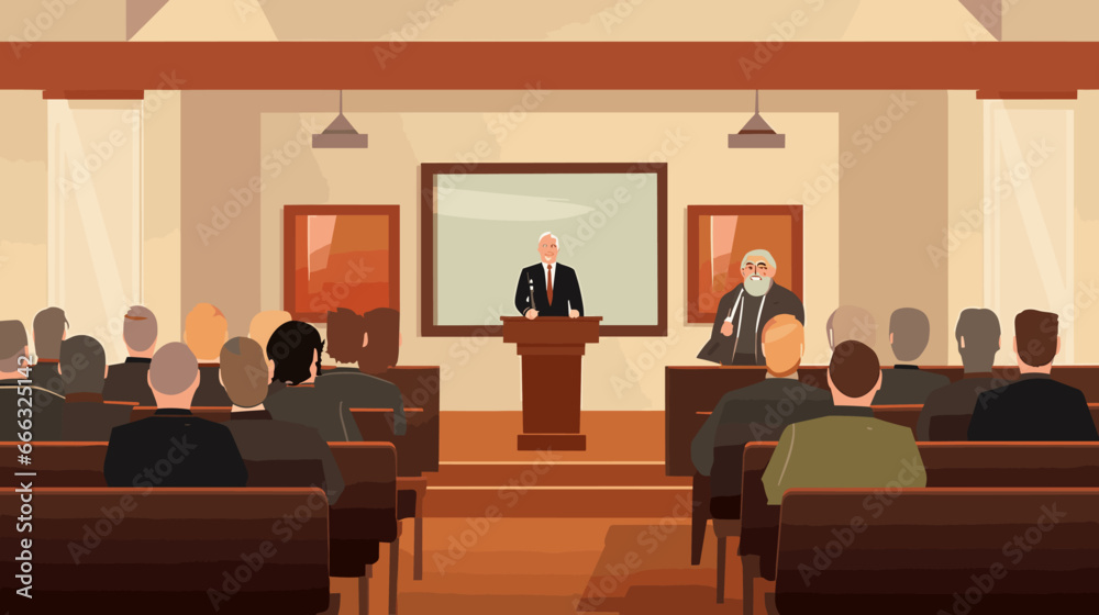 Concept vector illustration of business meeting. Concept vector illustration of business meeting.