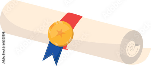 graduation diploma roll illustration