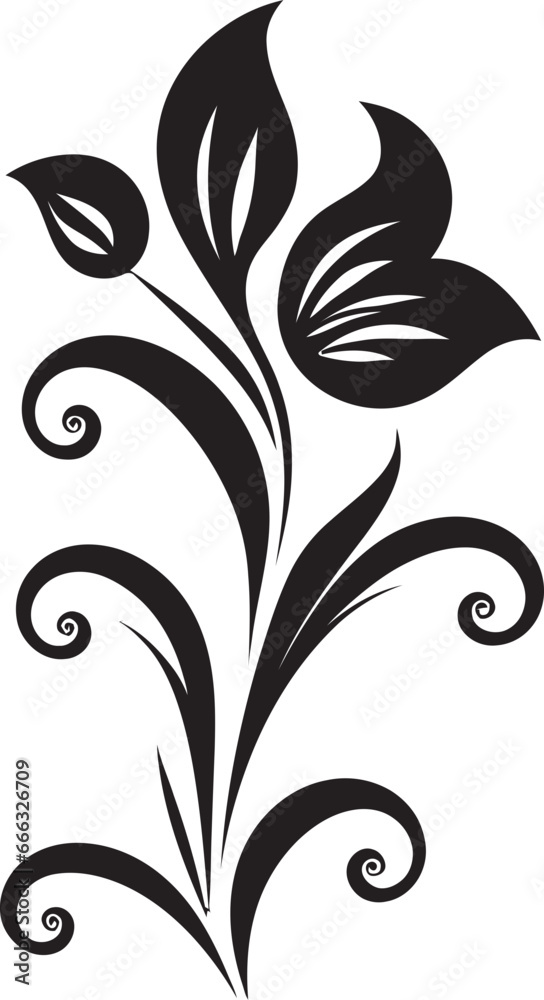 Black Floral Botanical Black Floral Garden Black Floral Botanical Black Floral Garden