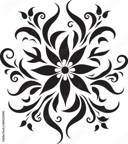 Dark Garden Reverie Whimsical Ebony Flourish