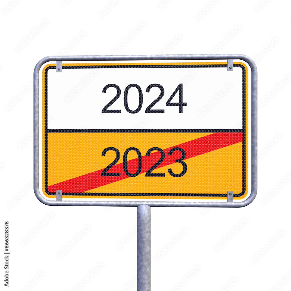 3d Illustration - Ortsschild - Ortstafel - 2023 - 2024 - Freisteller - Freigestellt 3d Illustration - Ortsschild - Ortstafel - 2023 - 2024 - Freisteller - Freigestellt