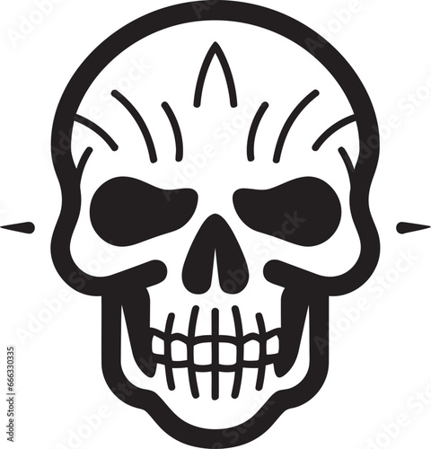 Cool Noir Masterpiece Funky Vector Swagger Urban Rebellion A Stylish Monochrome Skullhead Craft