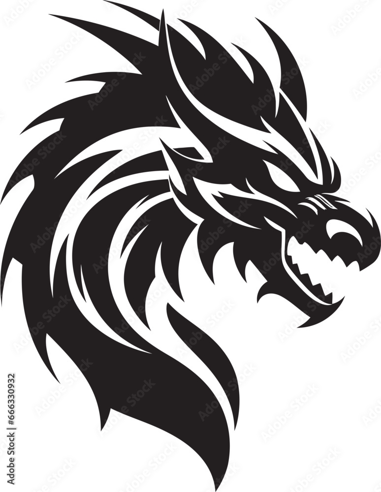 Inky Dragons Roar Black Vector Display of Fiery Power Nightmare Unleashed Monochromatic Vector Roar of the Dragon Inky Dragons Roar Black Vector Display of Fiery Power Nightmare Unleashed Monochromatic Vector Roar of the Dragon