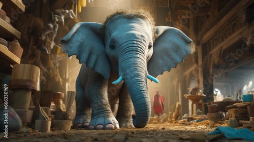 the elephant and the mouse generative ai photo