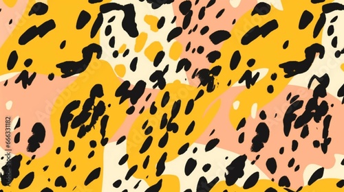 Trendy leopard Pattern Horizontal Background generative ai