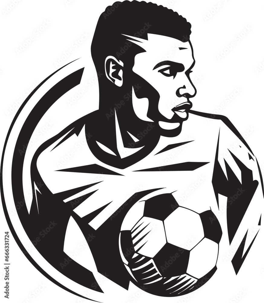 Striving for Victory Black Vector Showcasing the Athlete Kickoff Kings Monochromatic Vector Depiction of Athletic Prowess Striving for Victory Black Vector Showcasing the Athlete Kickoff Kings Monochromatic Vector Depiction of Athletic Prowess