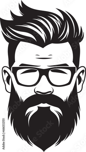 Artistic Trends Black Vector Tribute to Urban Vibes Indie Intuition Monochrome Vector Depiction of Hipster Sophistication