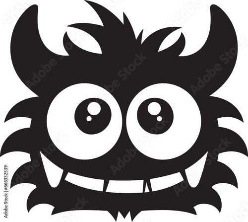 Shadowed Beast Monochromatic Vector Tribute to Dark Menace Unearthly Horrors Black Vector Showcasing Nightmares Embrace
