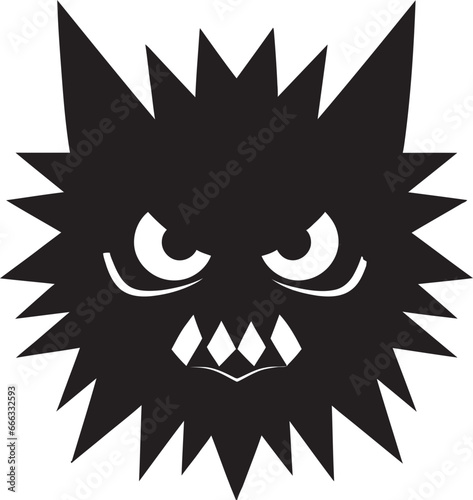 Eldritch Presence Black Vector Portrait of Sinister Aberration Terrifying Nightmares Monochromatic Vector Art Celebrating Horrors Embrace