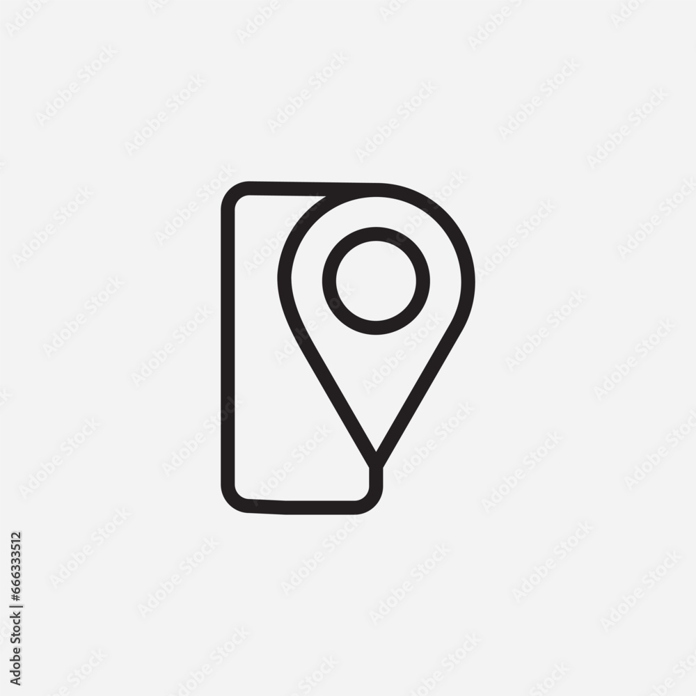 Letter P place pin point logo design illustration vector template Letter P place pin point logo design illustration vector template
