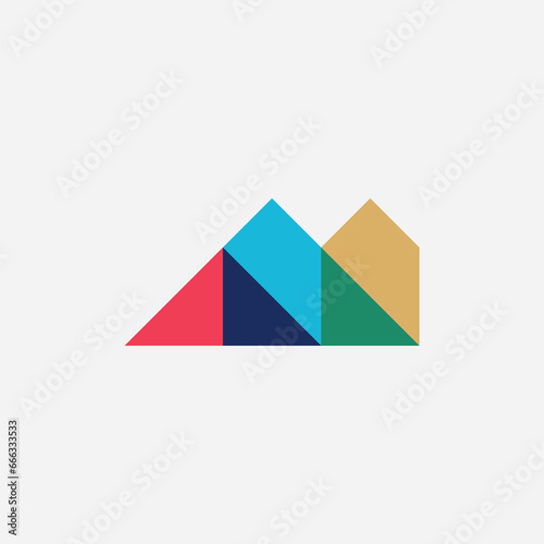 Free Download M house logo design illustration vector template - GFXLoad