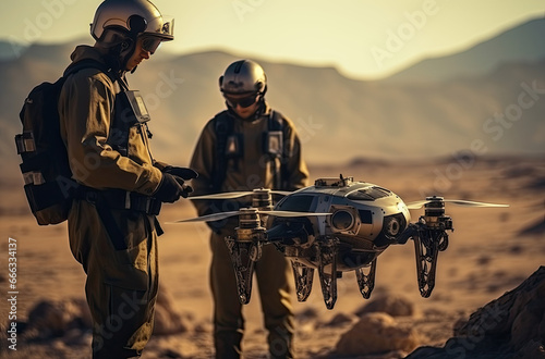 Soldiers on desert battlefields are using drones to fight