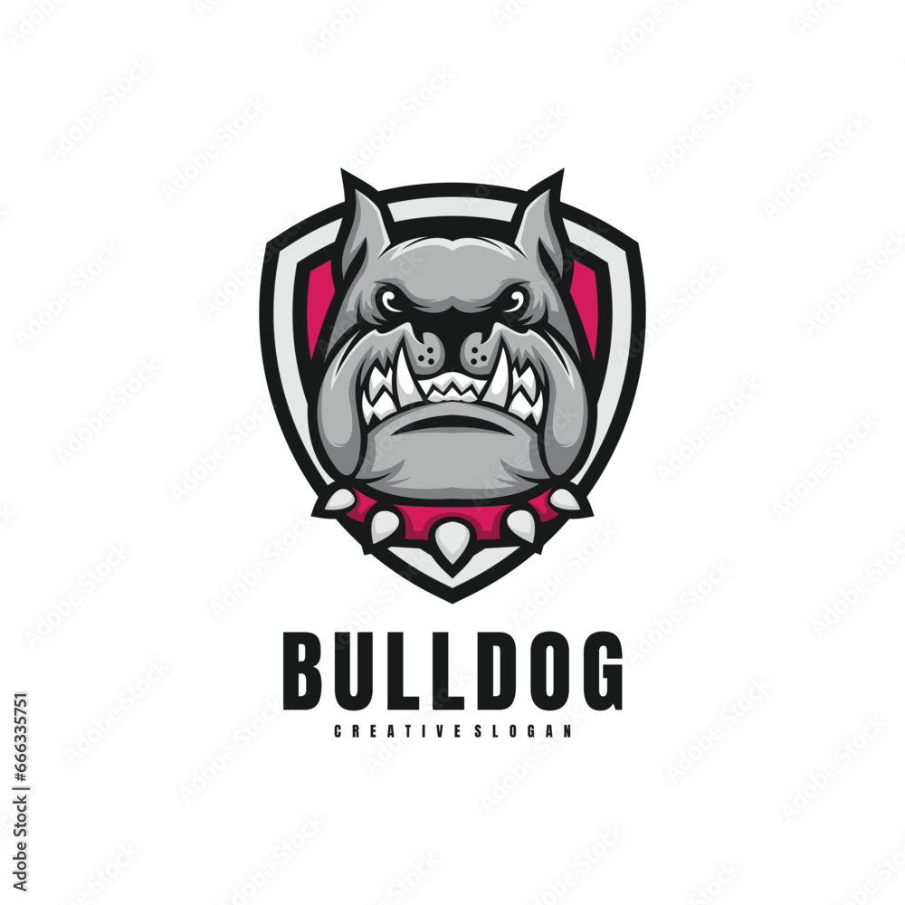 Head Bulldog Mascot Logo