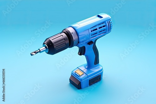 3d Isometric Drill Tools Isolated Background