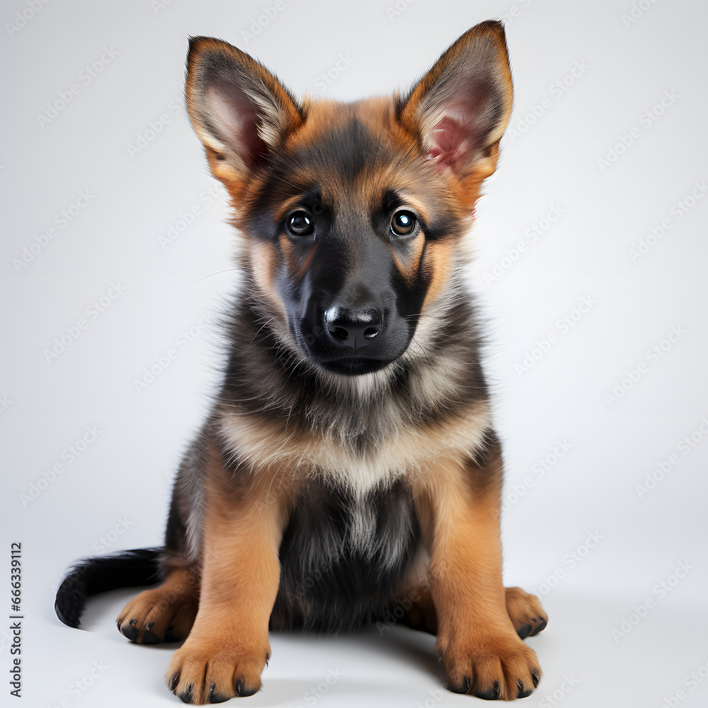 German Shepherd. Advertising photographs.